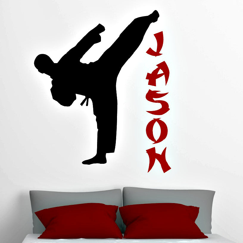 Karate Martial Arts Wall Decals Vinyl Written