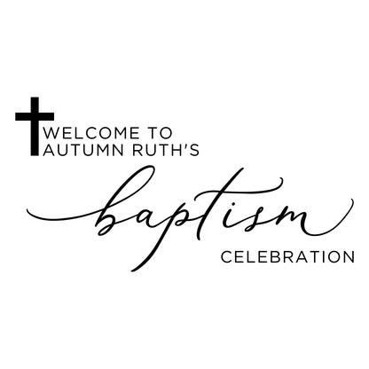 Personalized Baptism Welcome Sign, Catholic Custom Party Decoration
