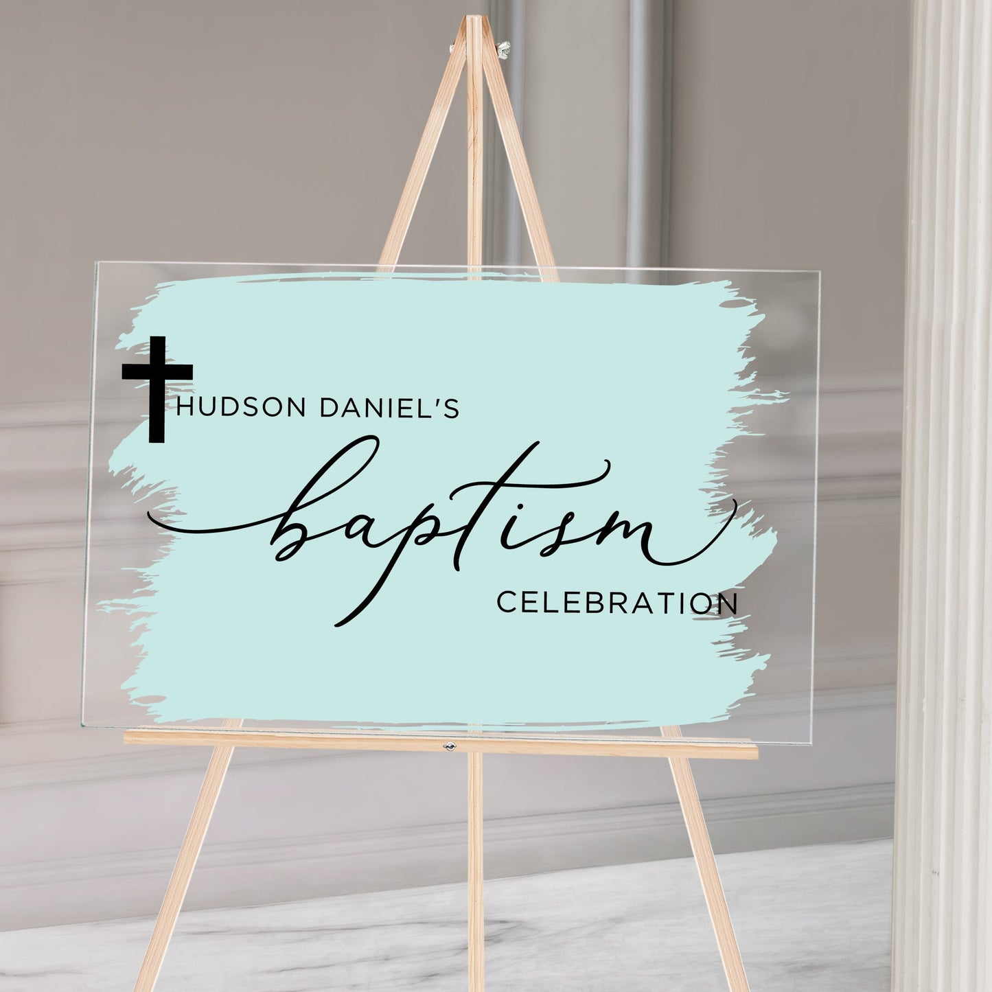 Baptism Party Decor, Custom Welcome Sign for Catholic Sacraments