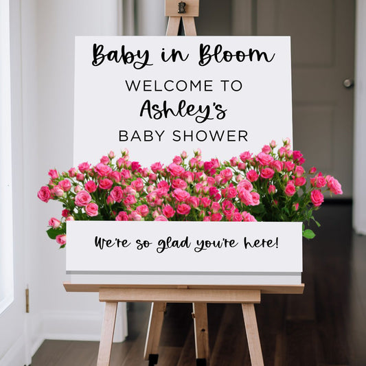 Baby in Bloom Baby Shower Decal for Flower Box Sign, Baby Shower Decor