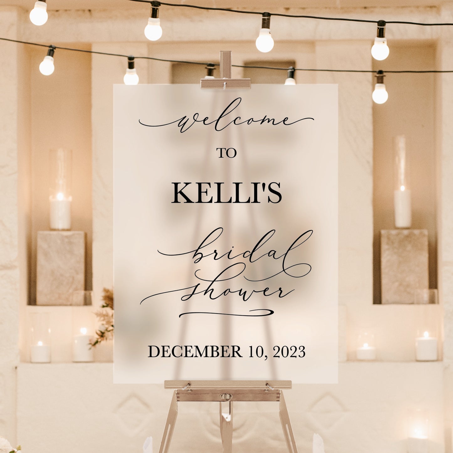 Bridal Shower Sign Decal - Modern Calligraphy DIY Wedding Shower