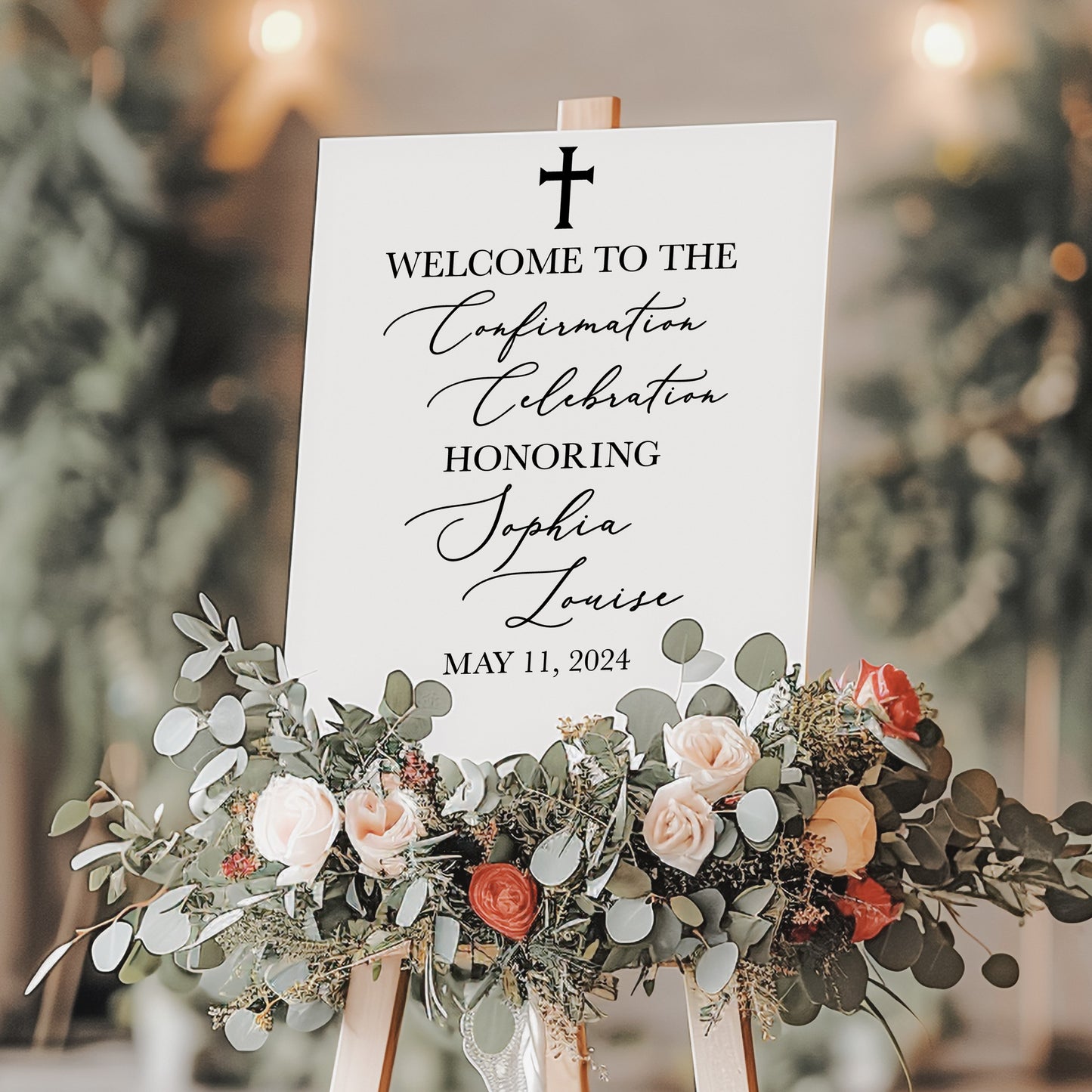 Personalized Confirmation Sign Vinyl Decal – Catholic Celebration