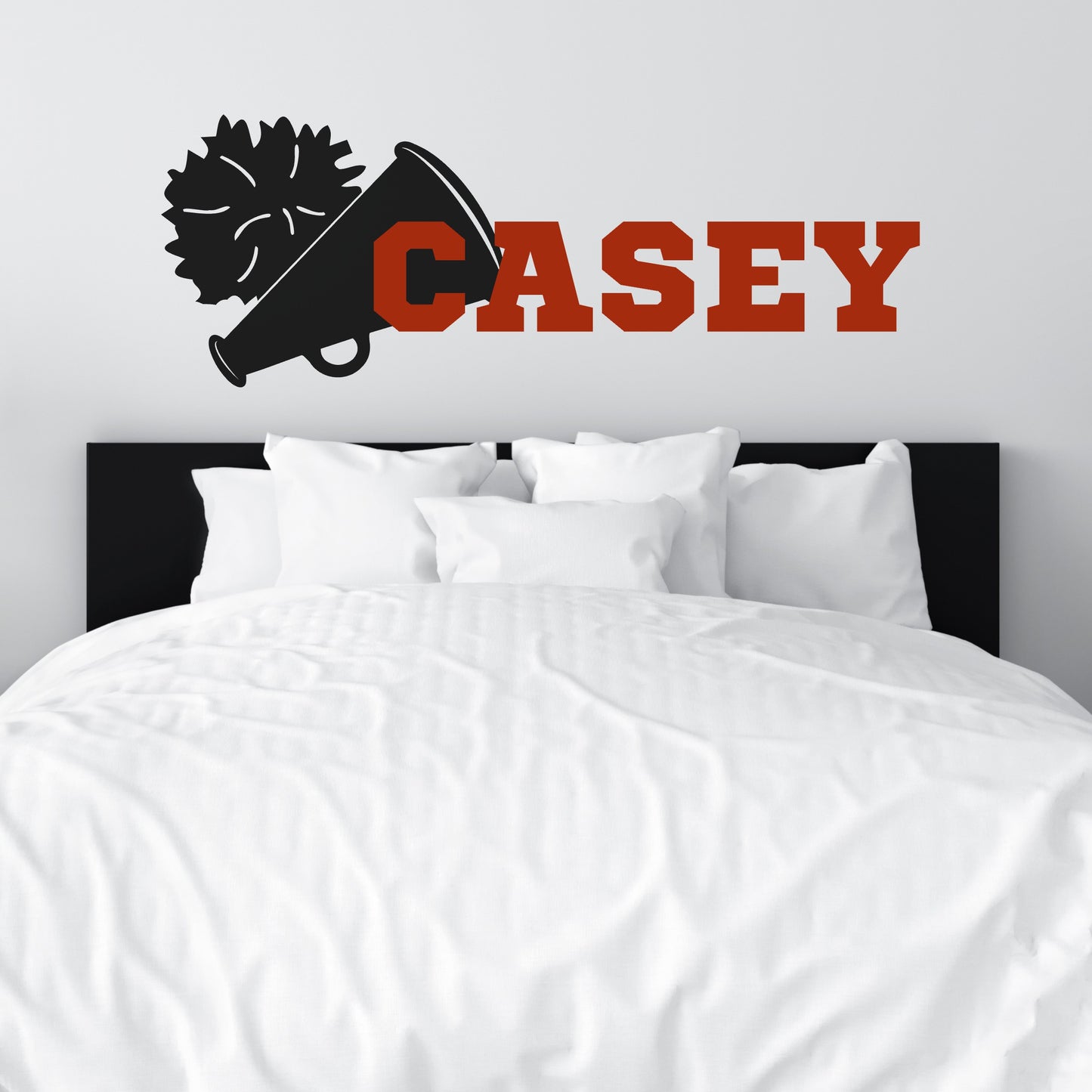Cheerleading Wall Decal with Name - Personalized Gift for Cheerleader