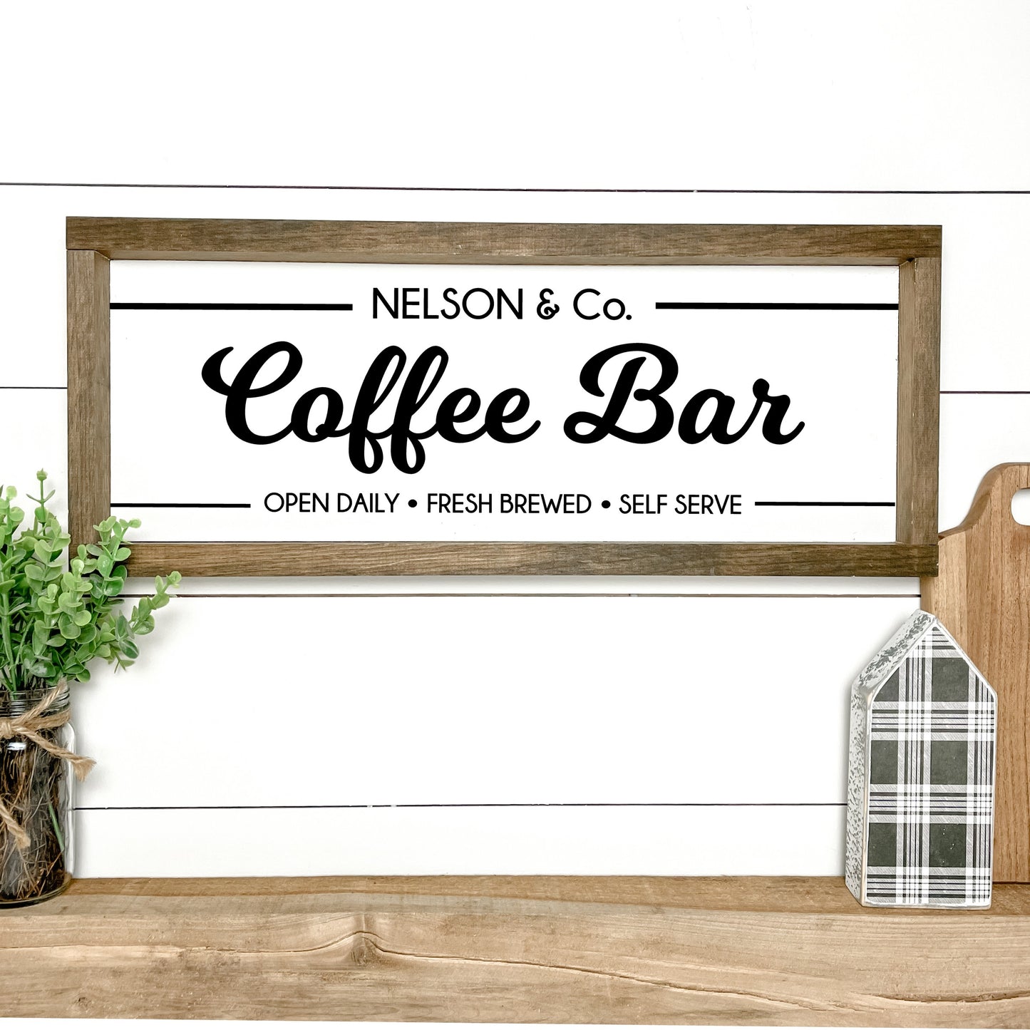 Coffee Bar Decal Sign, Personalized - Gift Decor for Coffee Lover