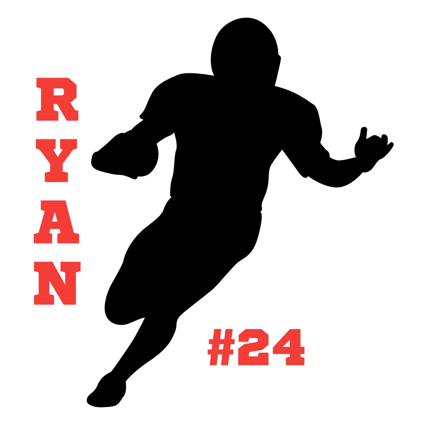 Personalized Football Gift - Bedroom Wall Football Decor