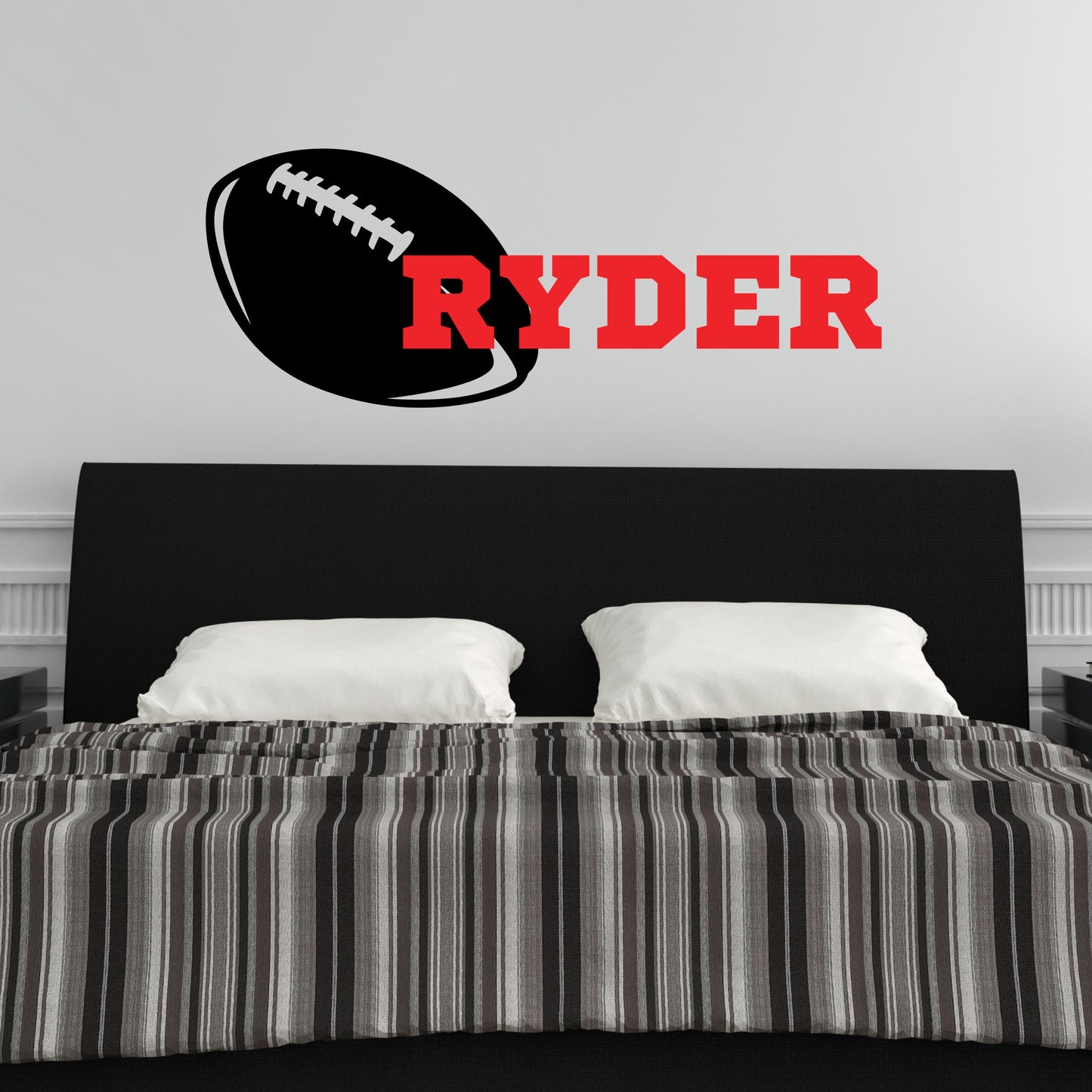 Football Wall Decal with Name - Personalized Gift for Football Player