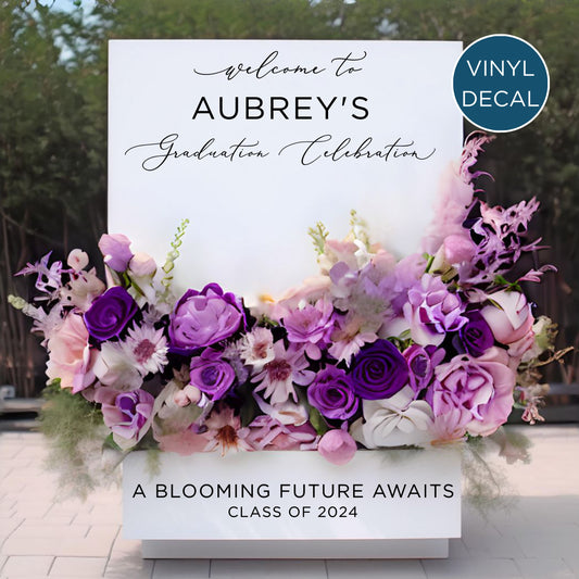 Class of 2024 Personalized Graduation Party Decor, Flower Box Welcome Sign