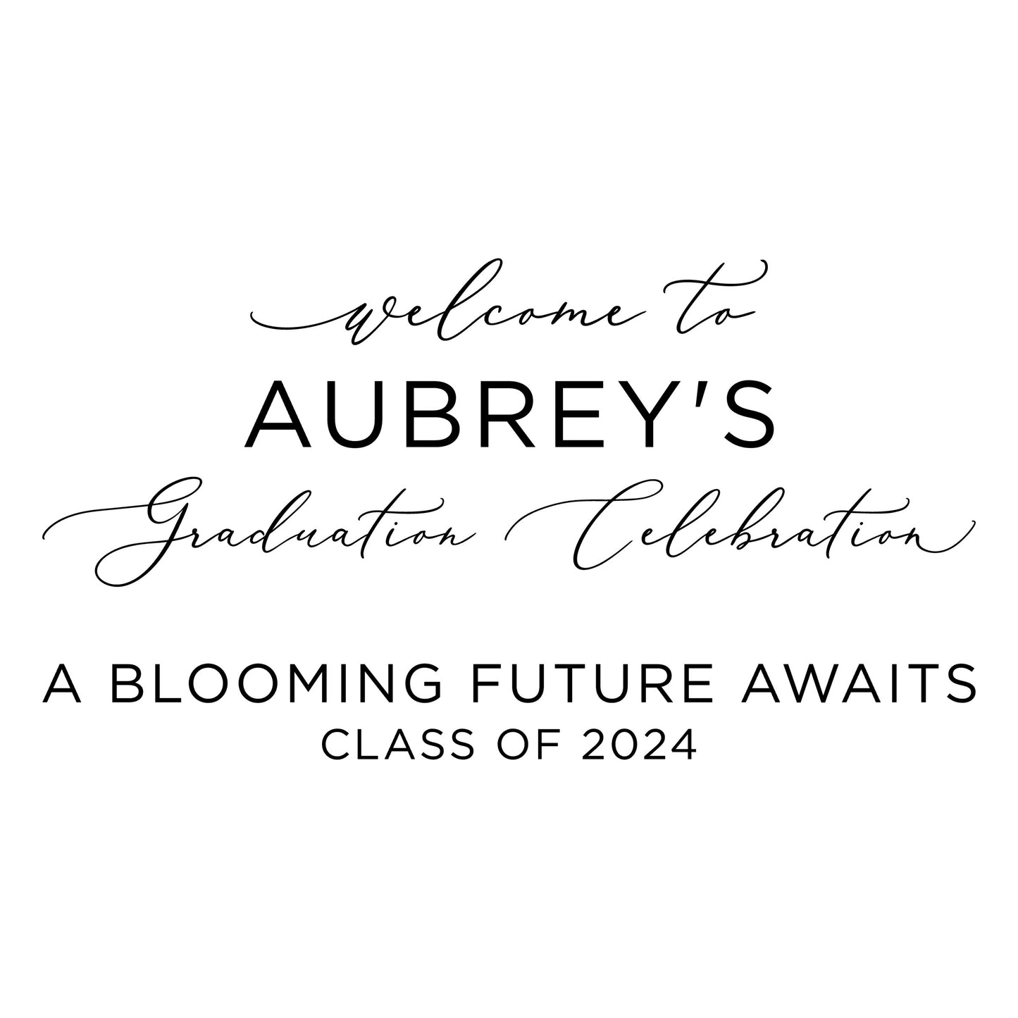 Class of 2025 Personalized Graduation Party Decor, Flower Box Welcome Sign