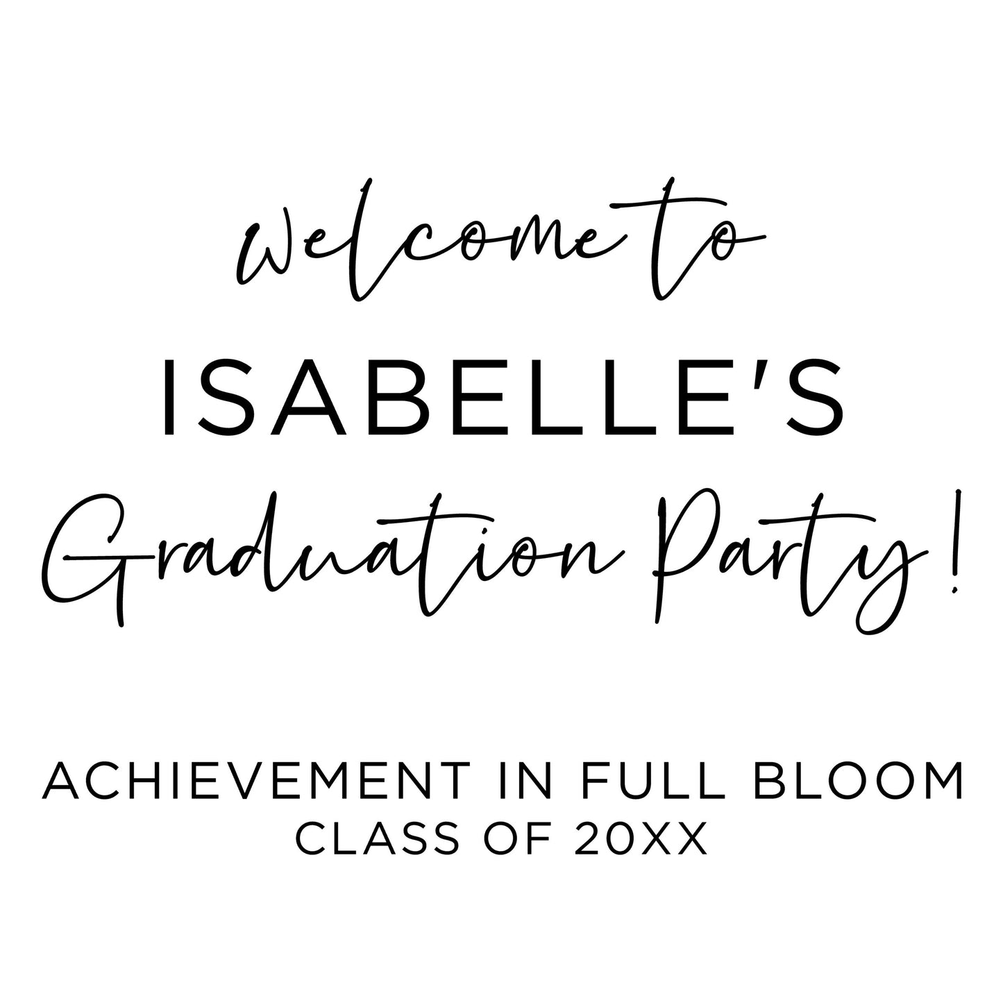 Customizable Graduation Party Welcome Decal For Flower Box Sign