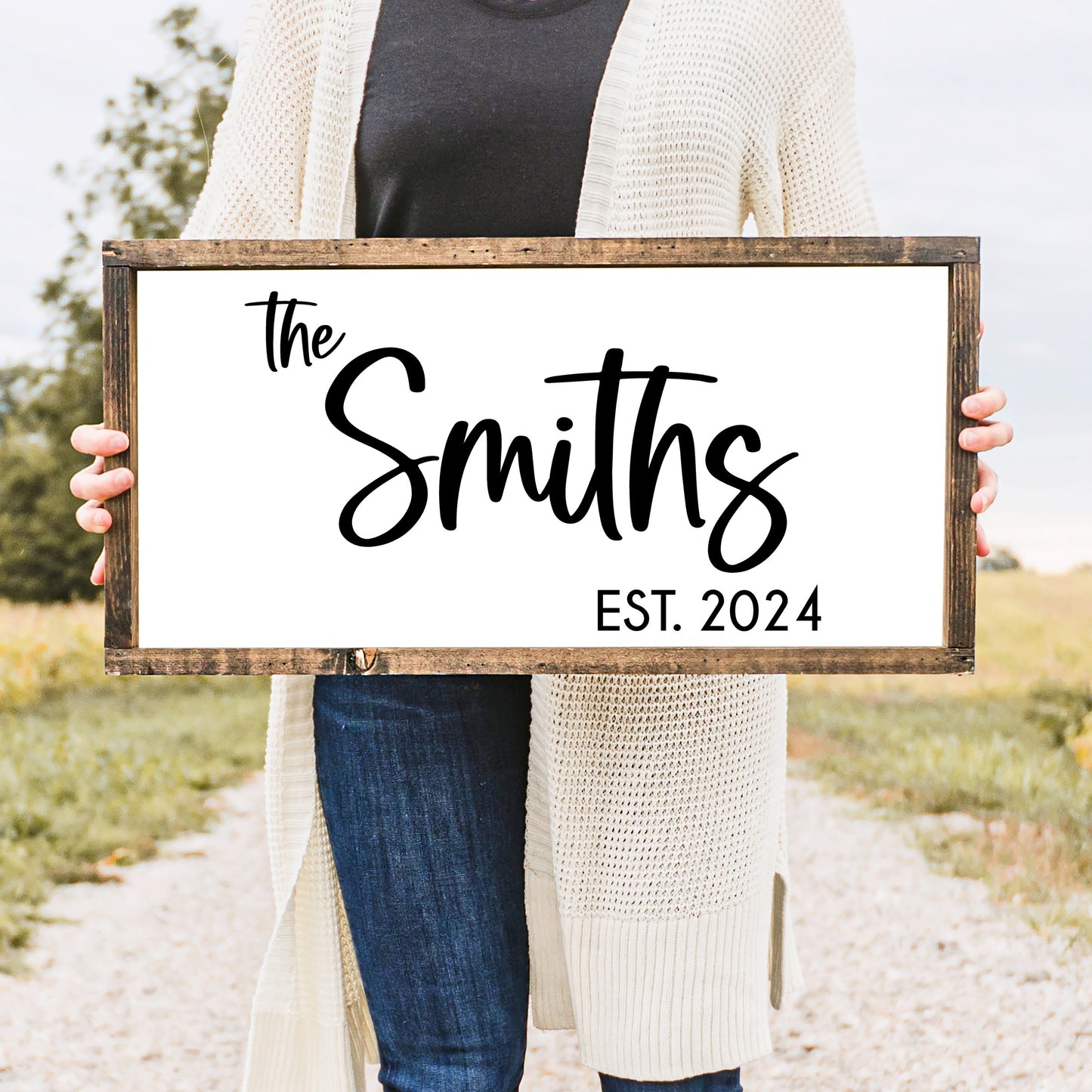 Last Name Sign Decal, Family Established, Entryway Wall Decor