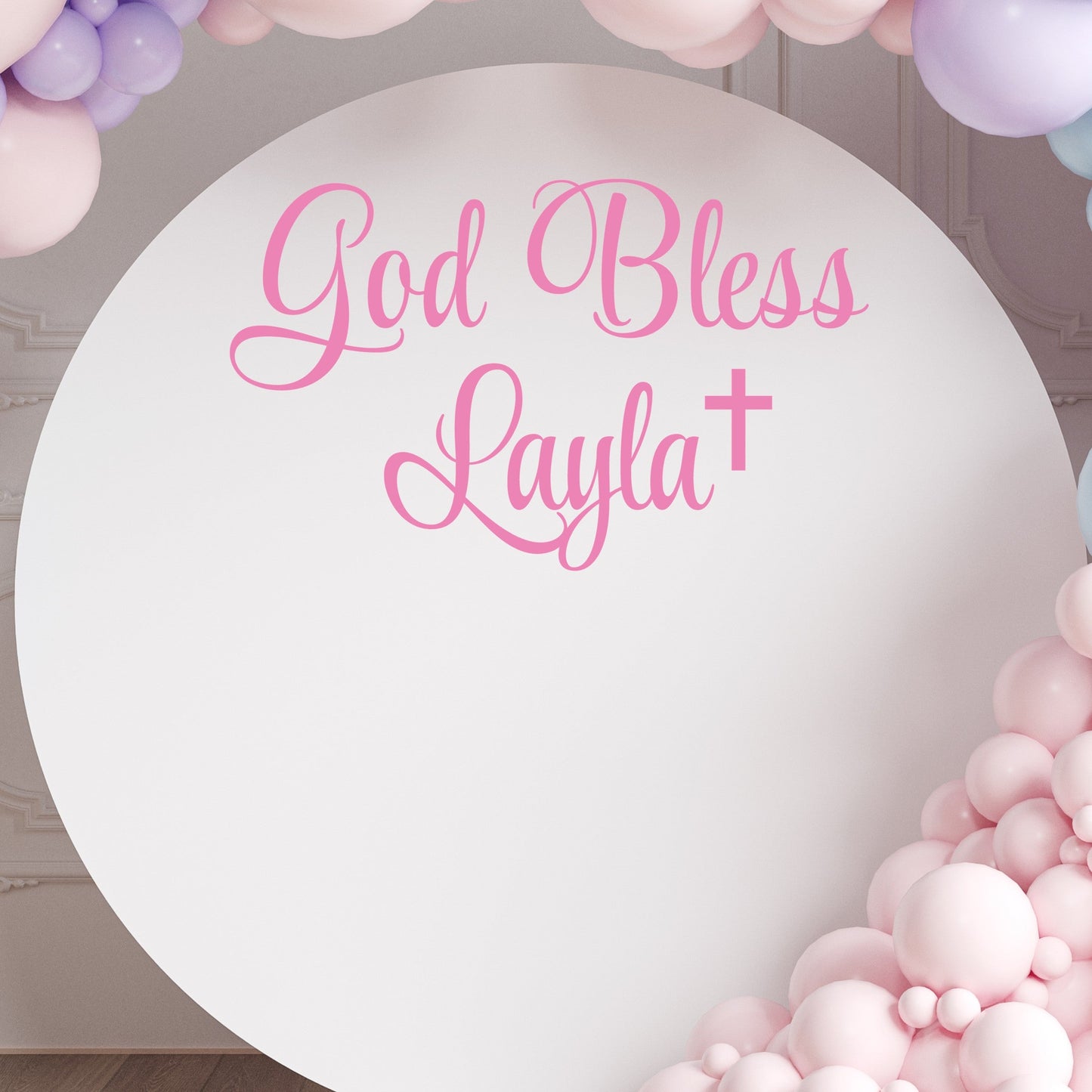 Custom "God Bless" Vinyl Decal – Personalized Religious Decor