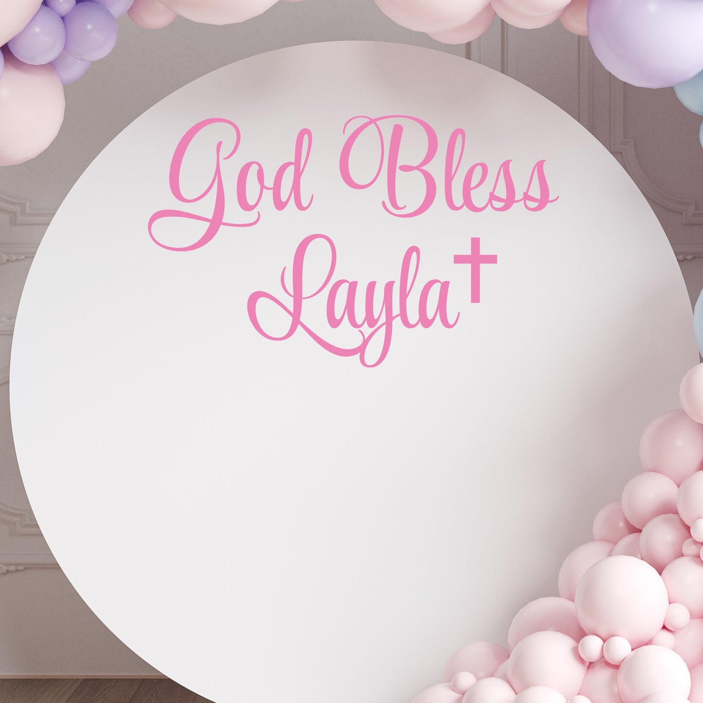Custom "God Bless" Vinyl Decal – Personalized Religious Decor