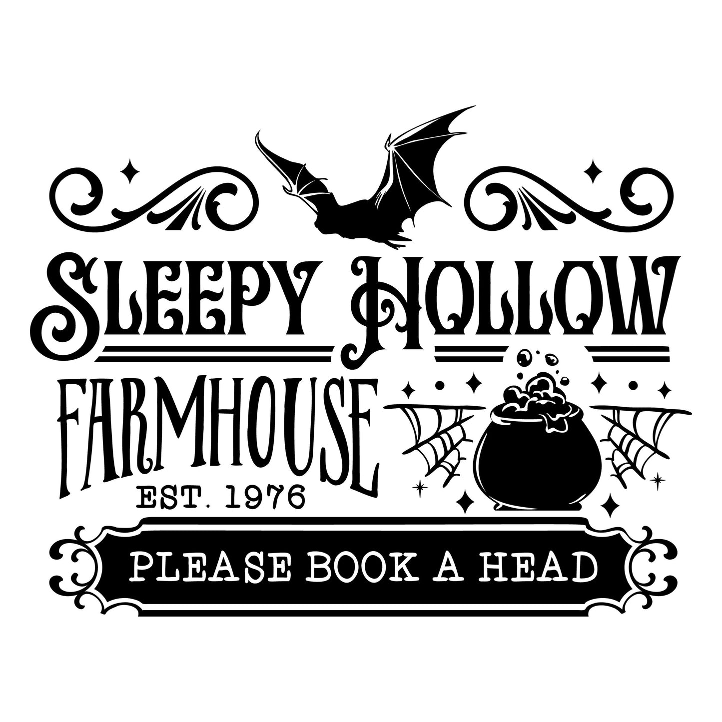 Farmhouse Halloween Sign Decal - DIY Fall Decoration