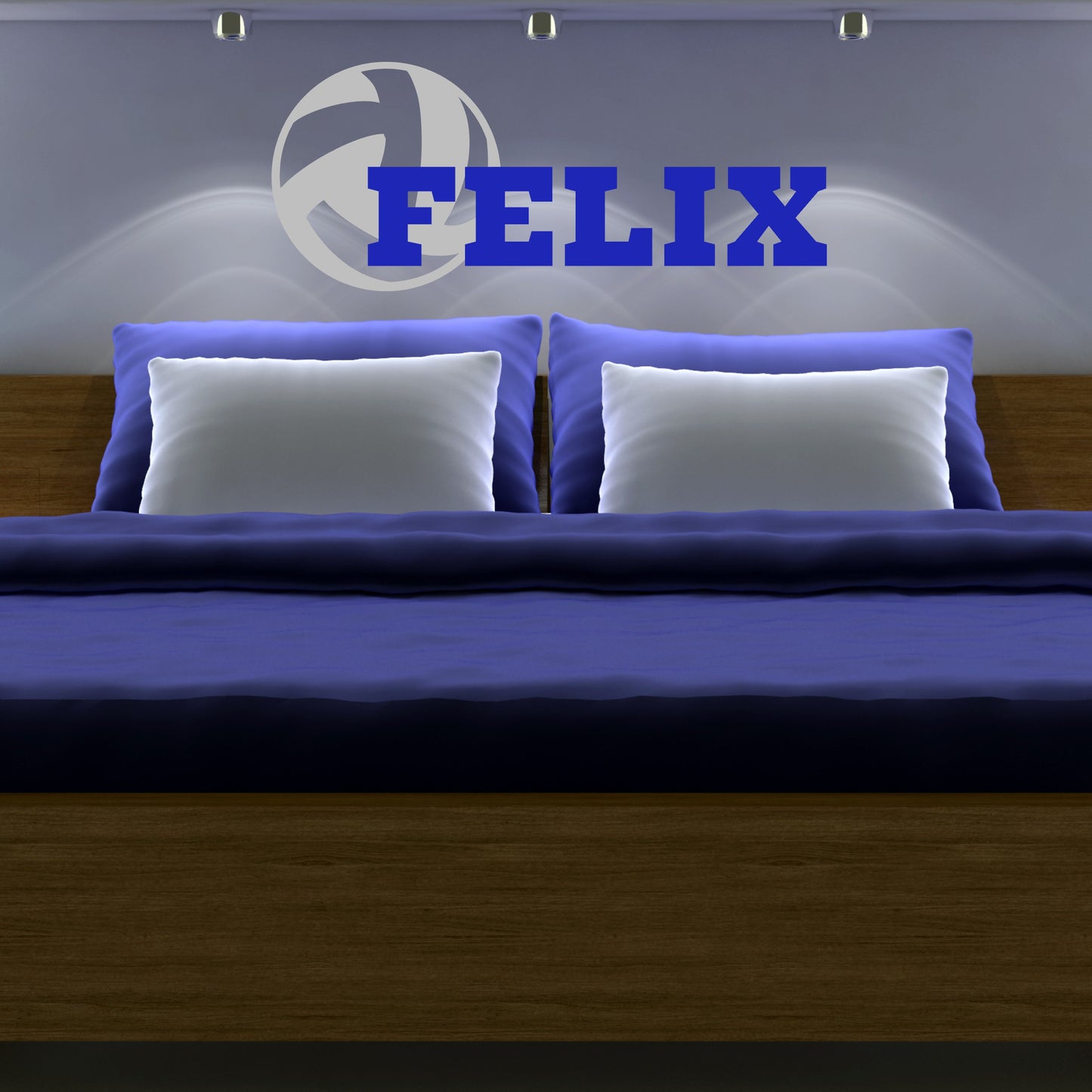 Volleyball Wall Decal with Name - Personalized Gift for Volleyball Player