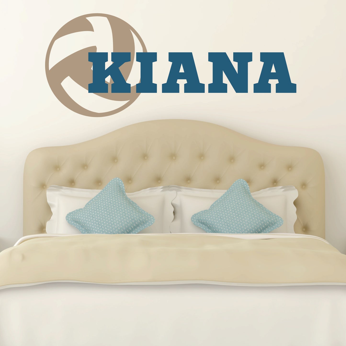 Volleyball Wall Decal with Name - Personalized Gift for Volleyball Player