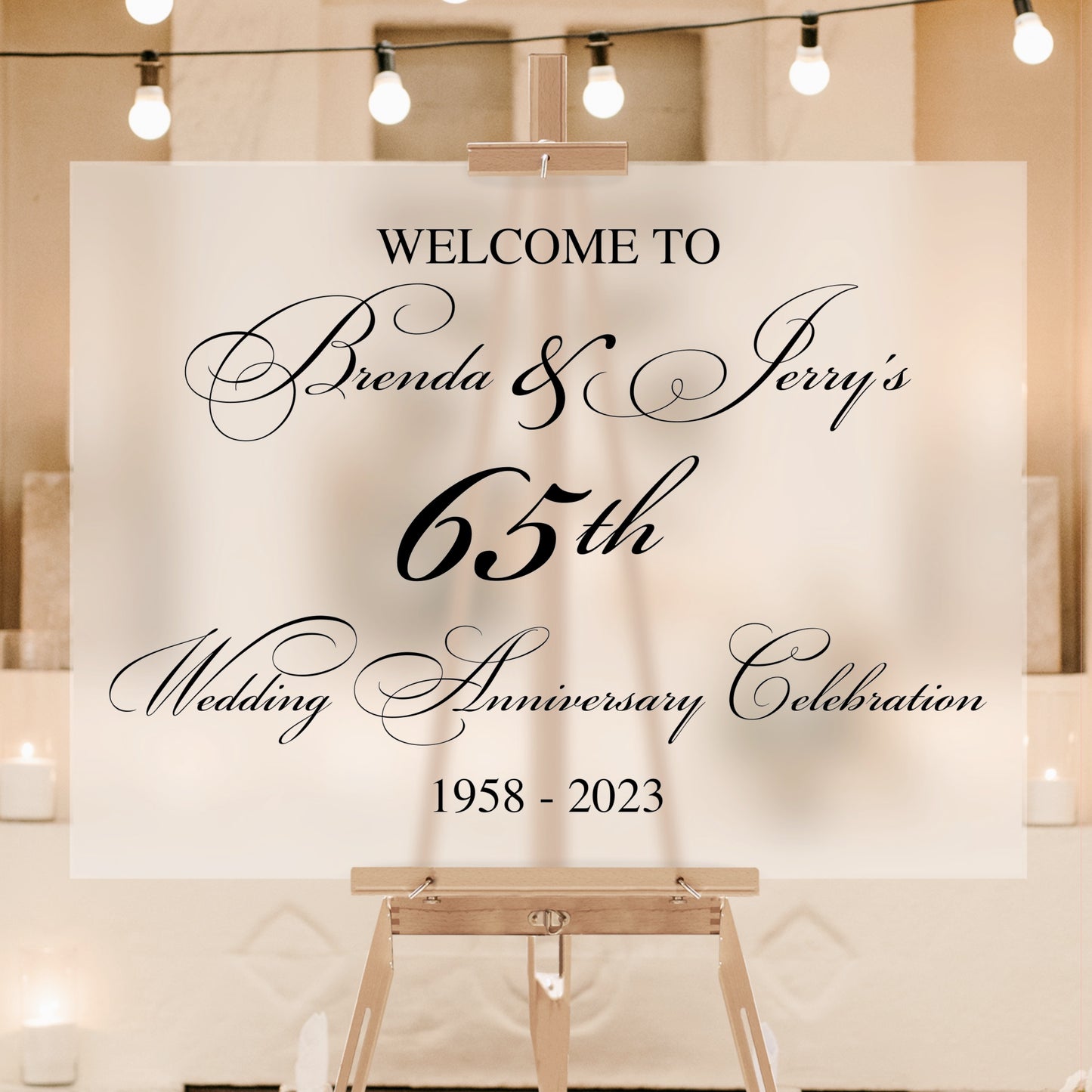 Wedding Anniversary Celebration Sign Decal - Welcome to Anniversary Party Decoration