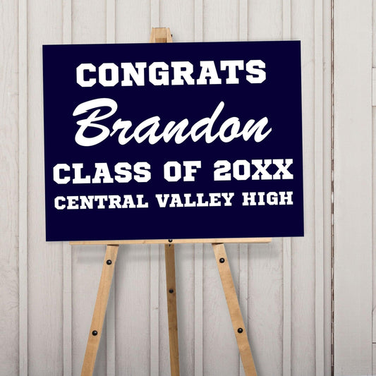 Class of 2025 Graduation Party Sign - High School Athlete