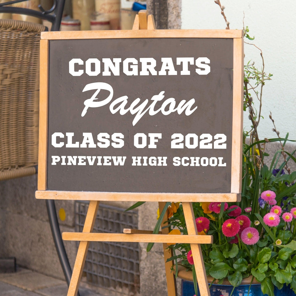Class of 2025 Graduation Party Sign - High School Athlete