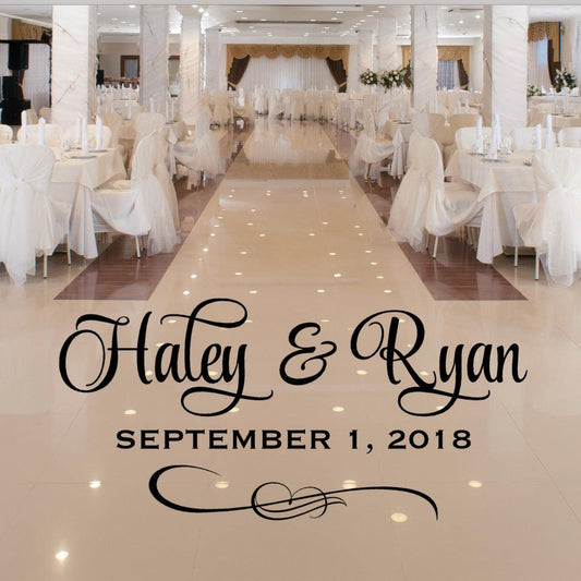 Personalized Wedding Dance Floor Decal - Wedding Reception Decor