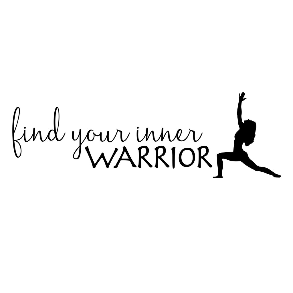 Find Your Inner Warrior Inspirational Yoga Decal