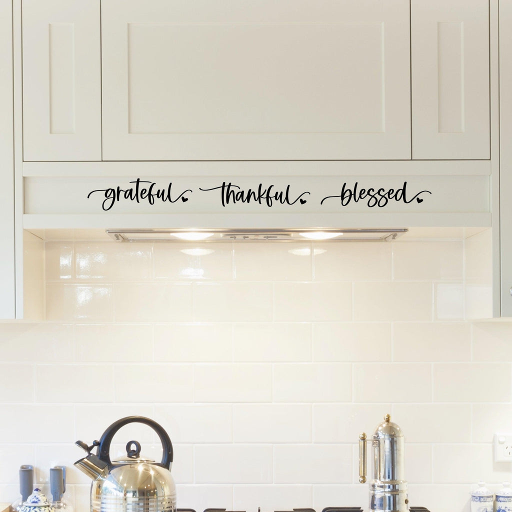 Thankful Grateful Blessed Farmhouse Style Decor - DIY Thanksgiving Host Gift