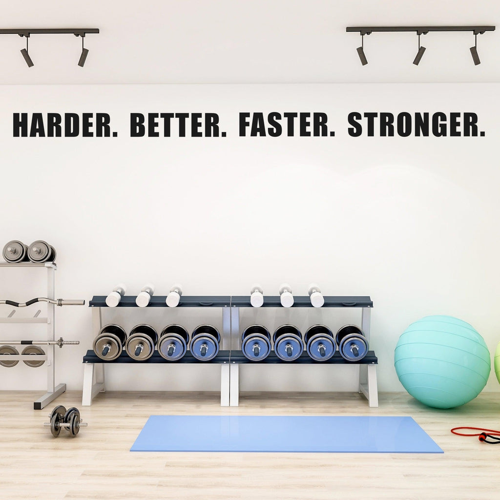 Harder Better Faster Stronger Wall Decal - Home Gym Decor
