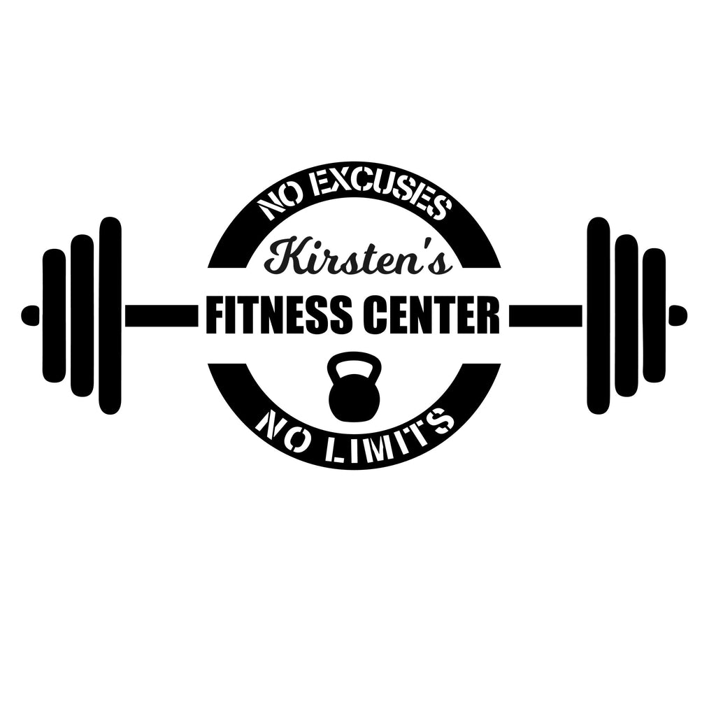 Personalized Wall Decal for Home Fitness Center - Home Gym Decor