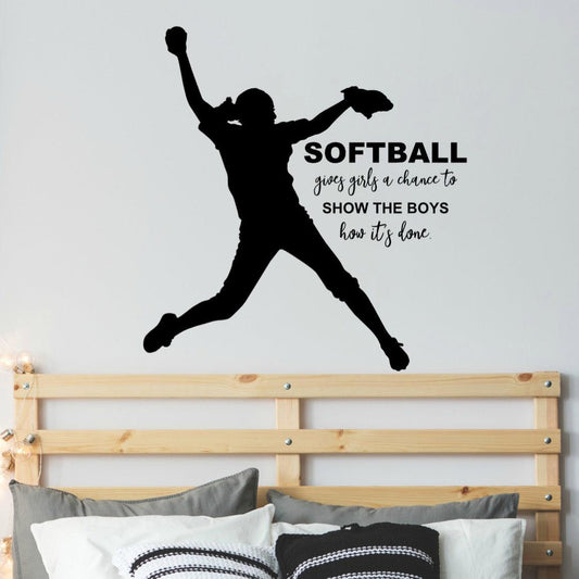 Inspirational Softball Decal