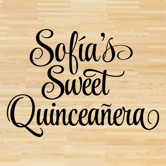 Sweet Quinceanera Party Decoration - Sweet 15 Party Supplies - Floor and Wall Decal