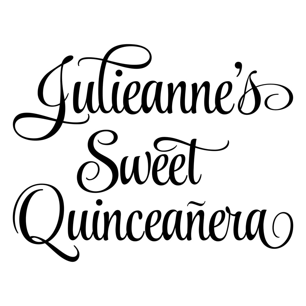 Sweet Quinceanera Party Decoration - Sweet 15 Party Supplies - Floor and Wall Decal