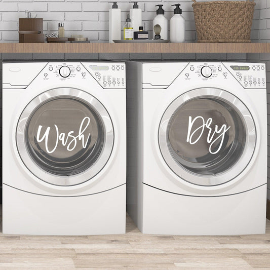 Farmhouse Style Washer Dryer Vinyl Decals