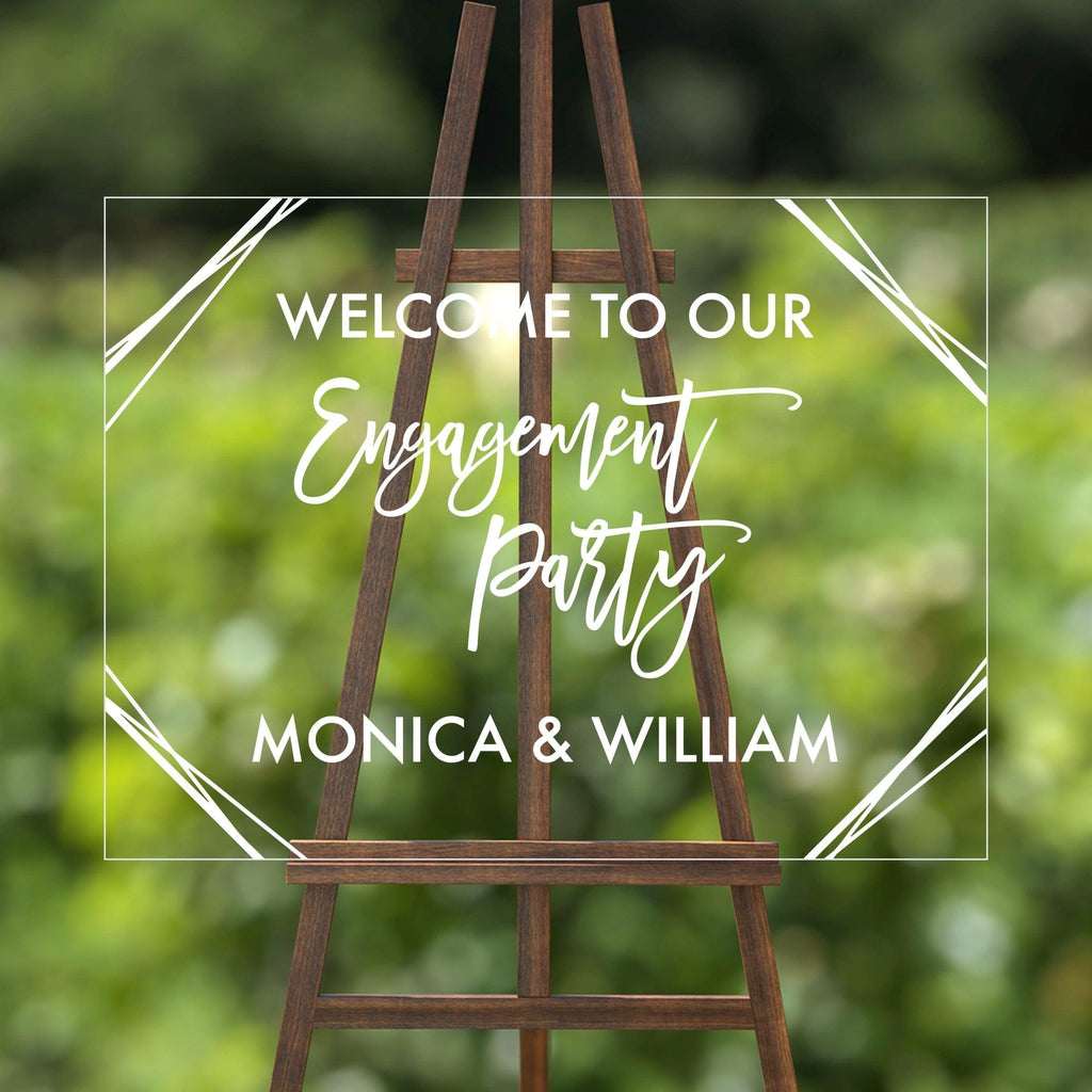 Welcome to our Engagement Party - Geometric Wedding Decor