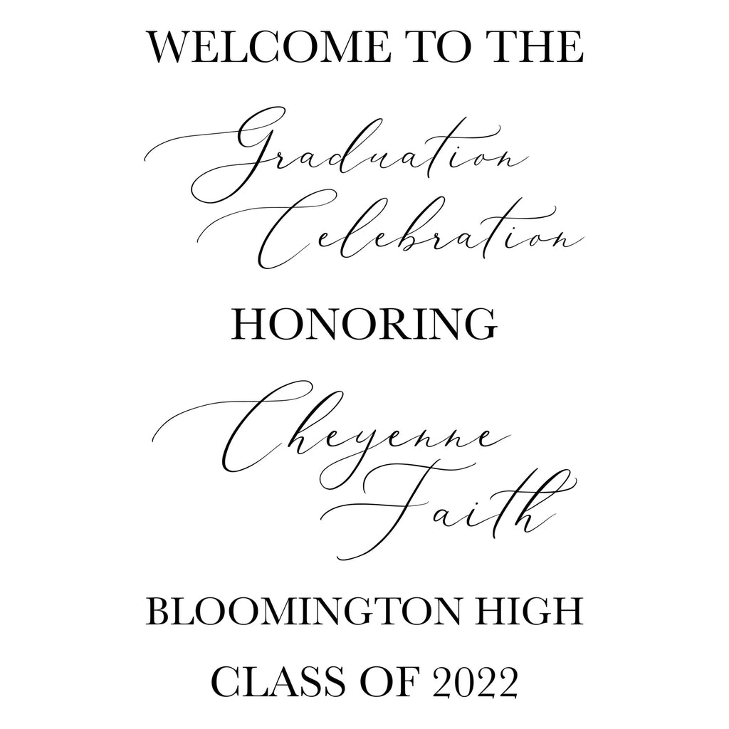 DIY Graduation Yard Sign - Elegant Graduation Party 2025