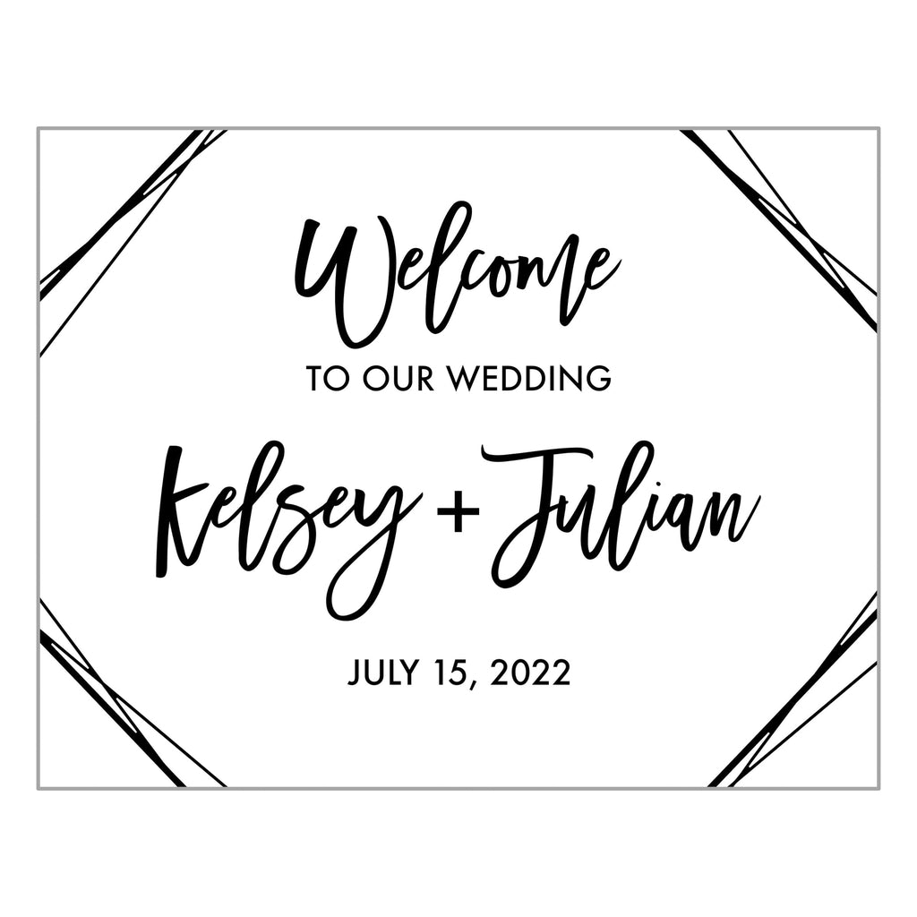 Welcome to our Wedding DIY Decal - Geometric Wedding Decor