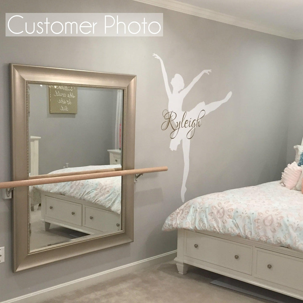 Elegant Ballerina Wall Decal and Name