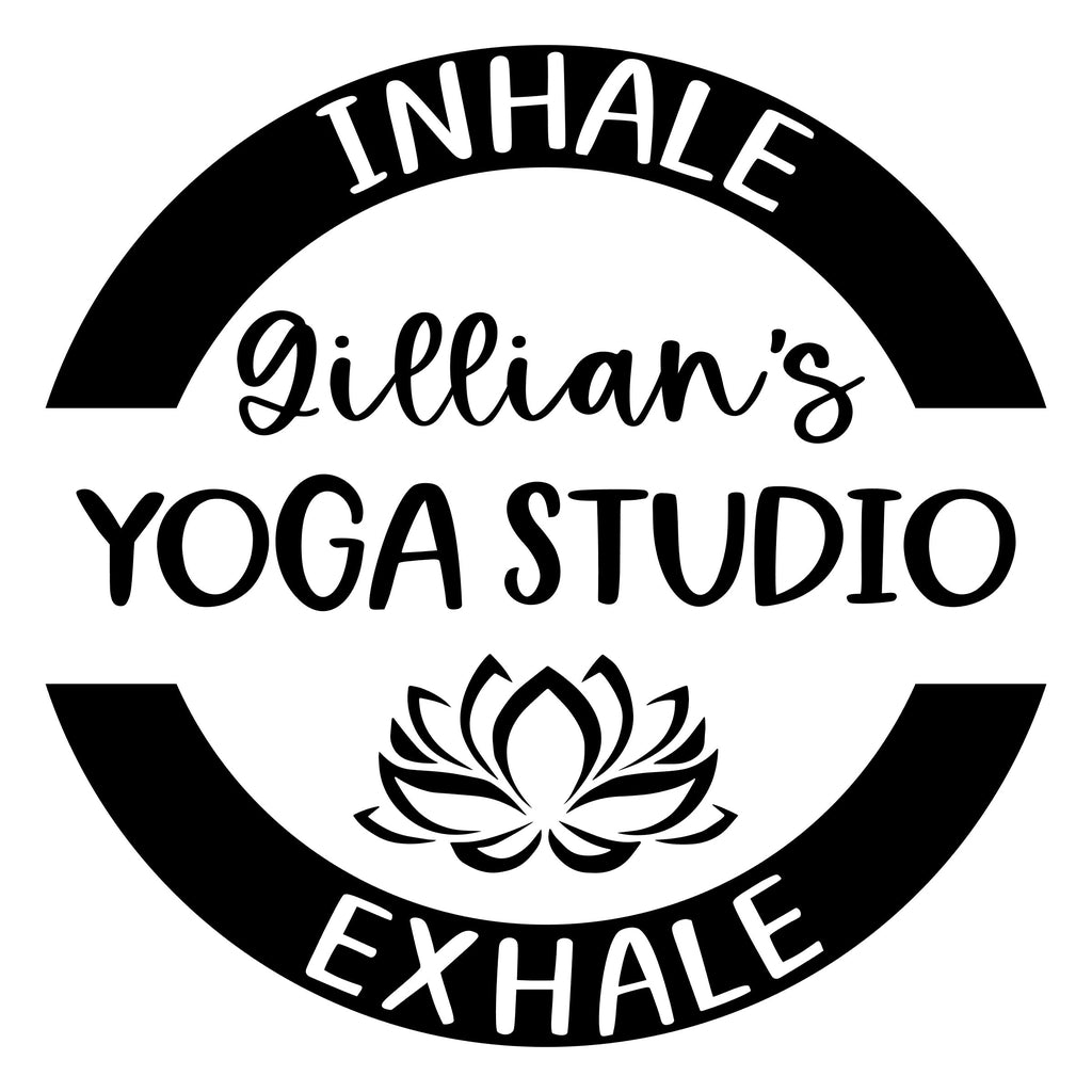 Home Yoga Studio Decor - Personalized Yoga Decal with Name