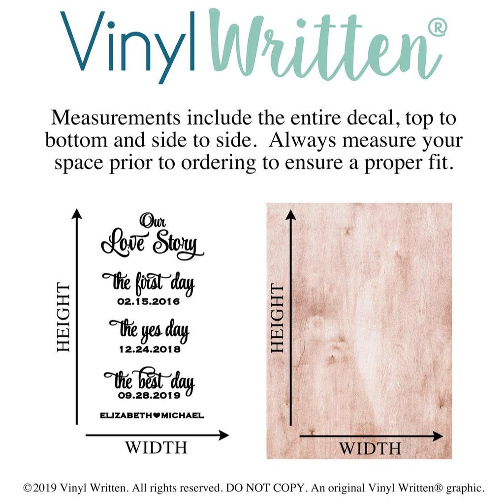 Personalized Mailbox Decals for DIY Wedding Card Box, Set of 2