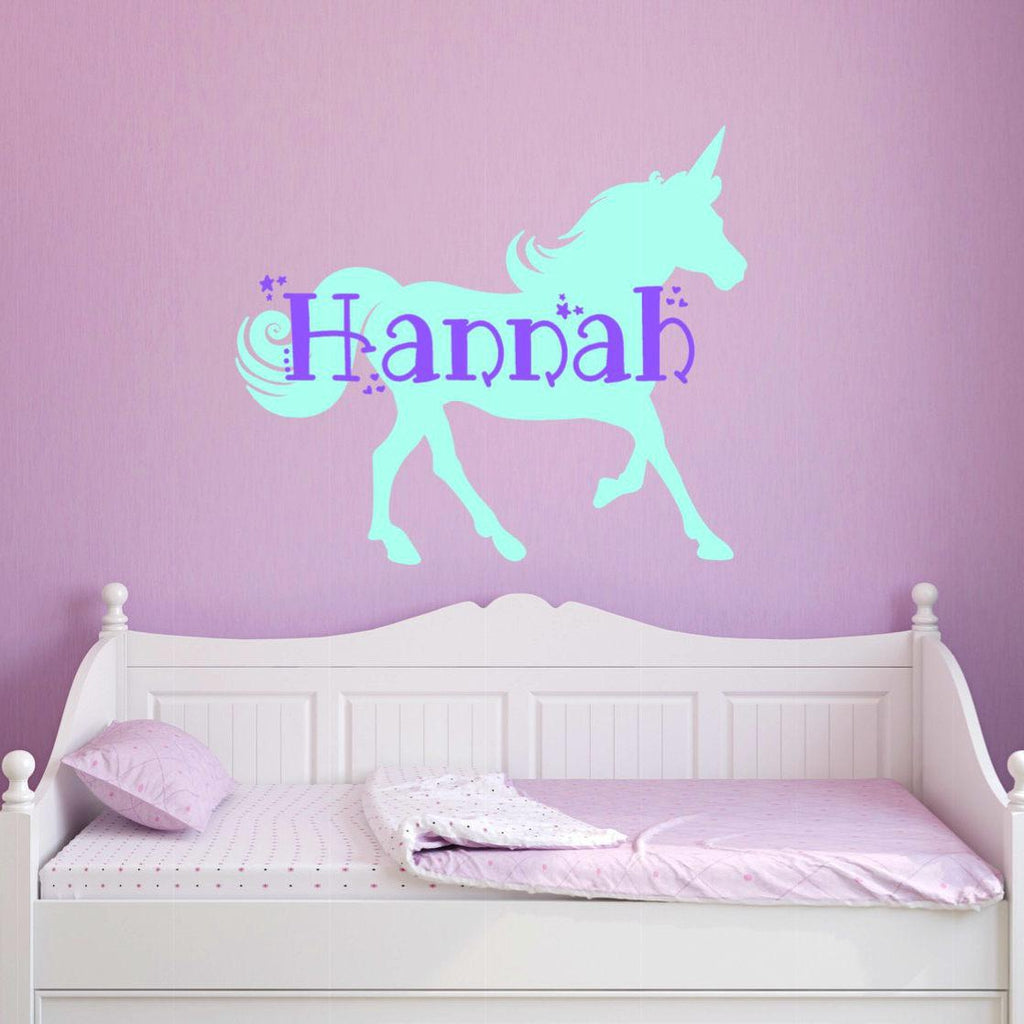 Personalized Unicorn Vinyl Nursery Room Decal