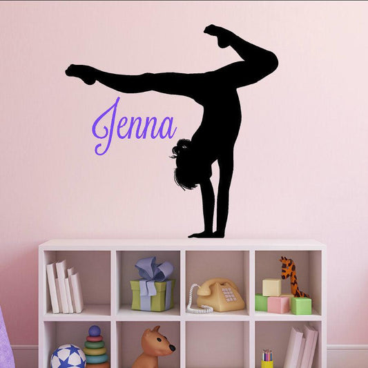 Personalized Gymnastics Vinyl Wall Decor