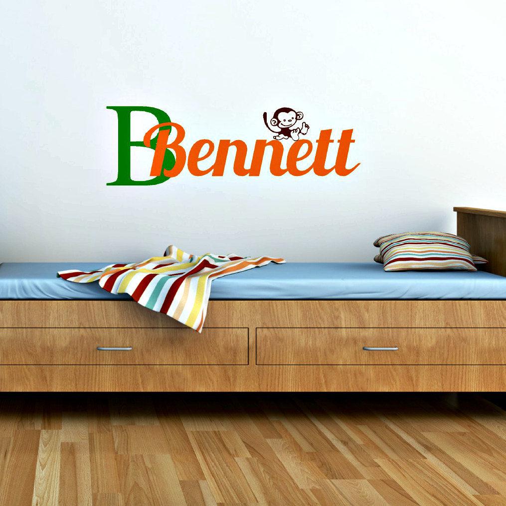 Monkey Wall Decals for Nursery - Jungle Bedroom Decorations