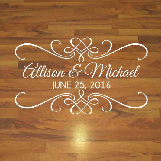 Wedding Dance Floor Decal - Wedding Reception Decor