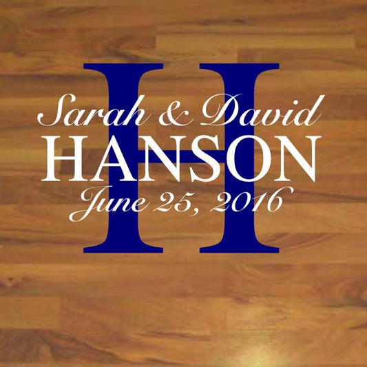 Dance Floor Monogram Decal - Dance Floor Decals