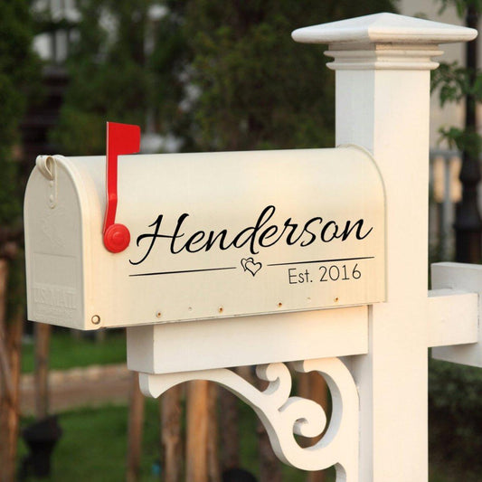 Personalized Mailbox Decals for DIY Wedding Card Box, Set of 2