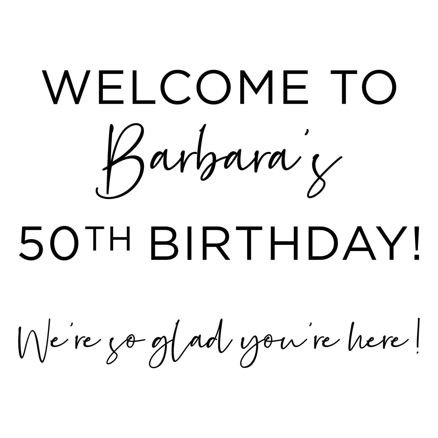 Birthday Flower Box Decal - Custom Vinyl Lettering Sign for Party Decor