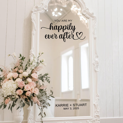 Wedding Vinyl Decal | Custom Wedding Sign - Removable Vinyl Lettering for Mirror or Acrylic