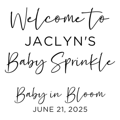 Baby Sprinkle Sign Decal, Custom Vinyl Lettering, Flower Box Party Decor