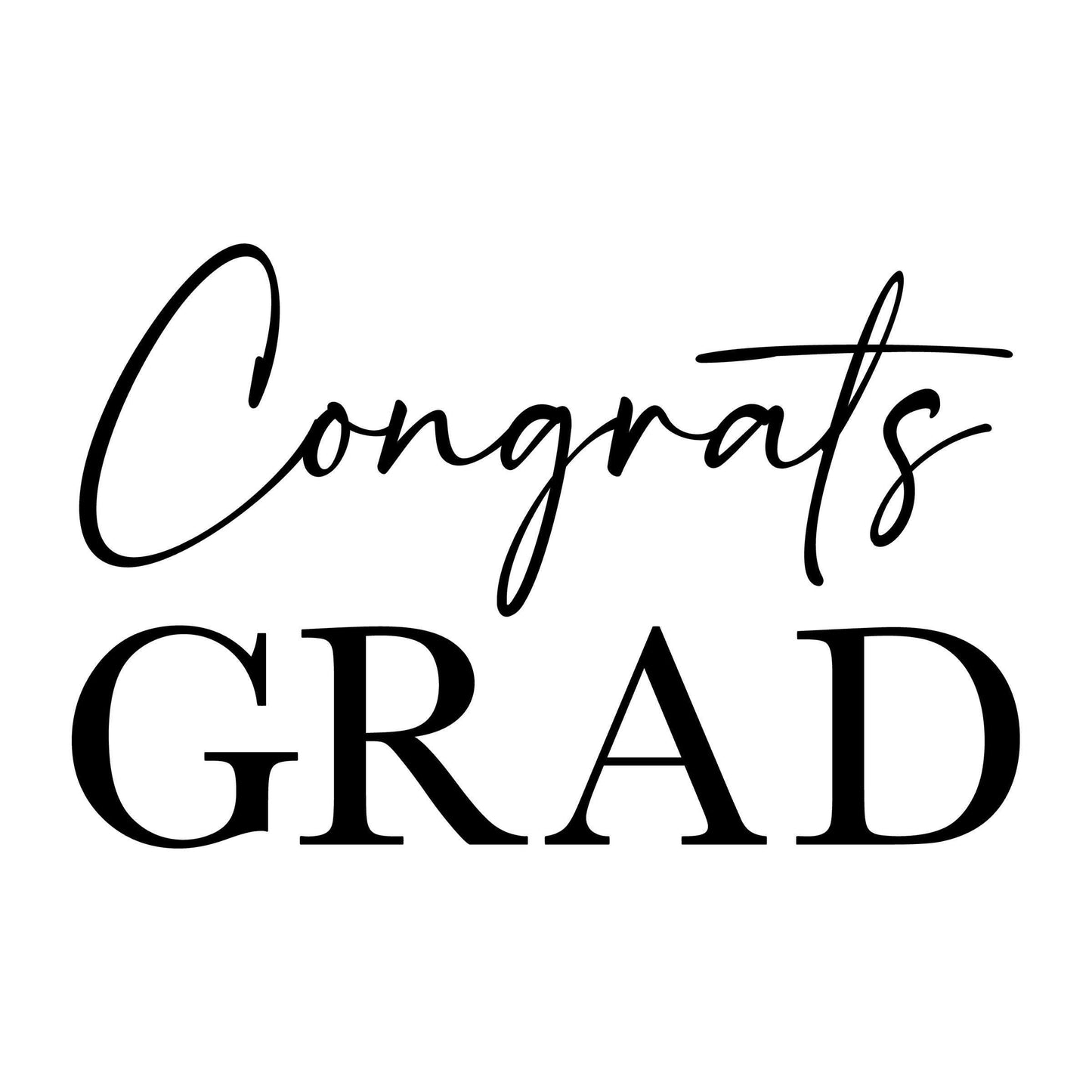 Congrats Grad Decal, Vinyl Graduation Party Sign, Class of 2026 Backdrop
