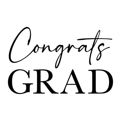Congrats Grad Decal, Vinyl Graduation Party Sign, Class of 2026 Backdrop