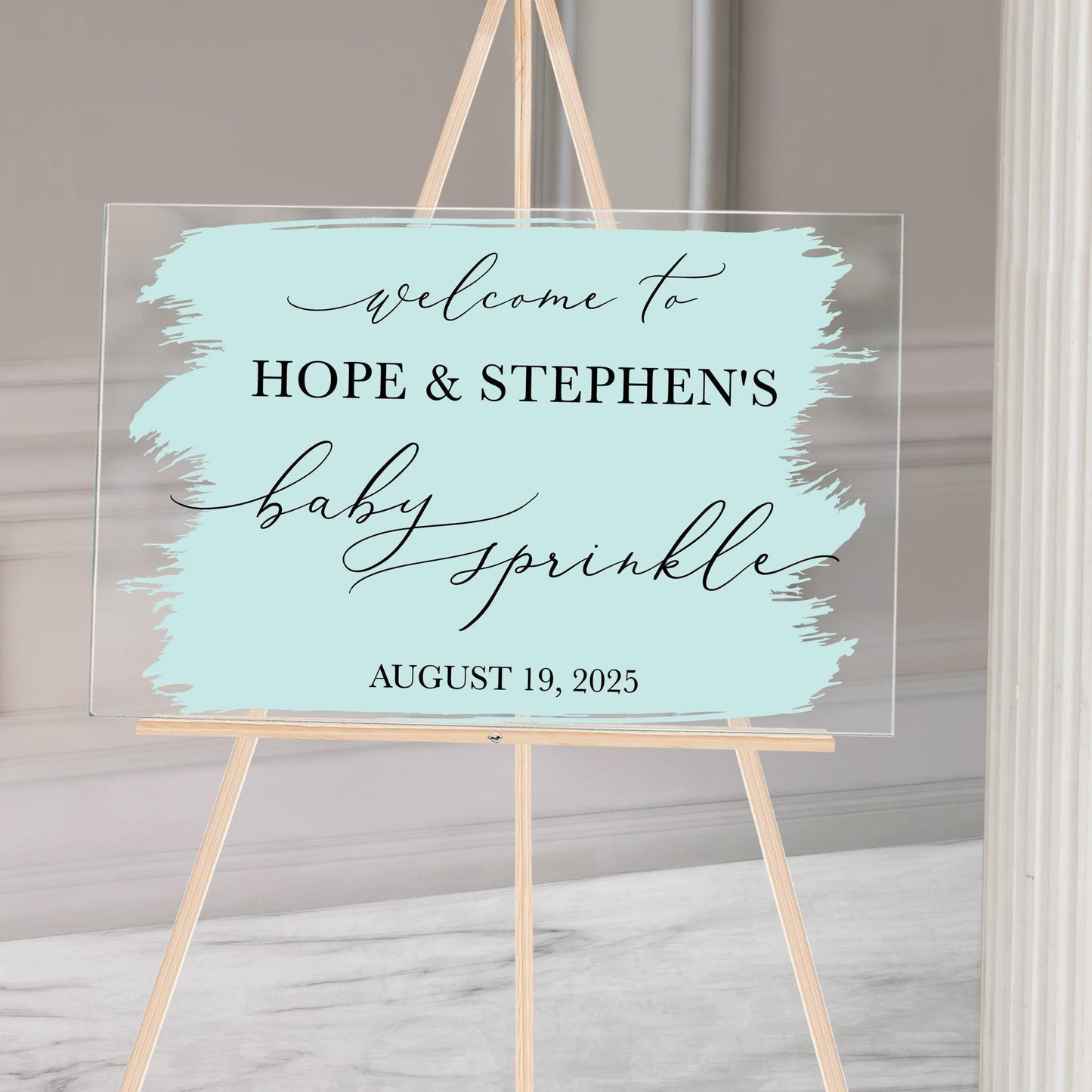 Baby Sprinkle Sign Decal, Custom Vinyl Lettering for Baby Shower Welcome Sign