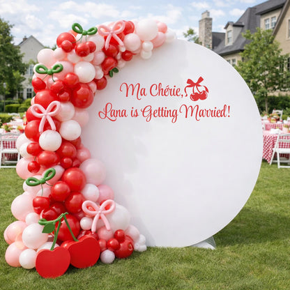 Ma Chérie Vinyl Sign for Bridal Shower & Bachelorette Party, Custom Party Decal